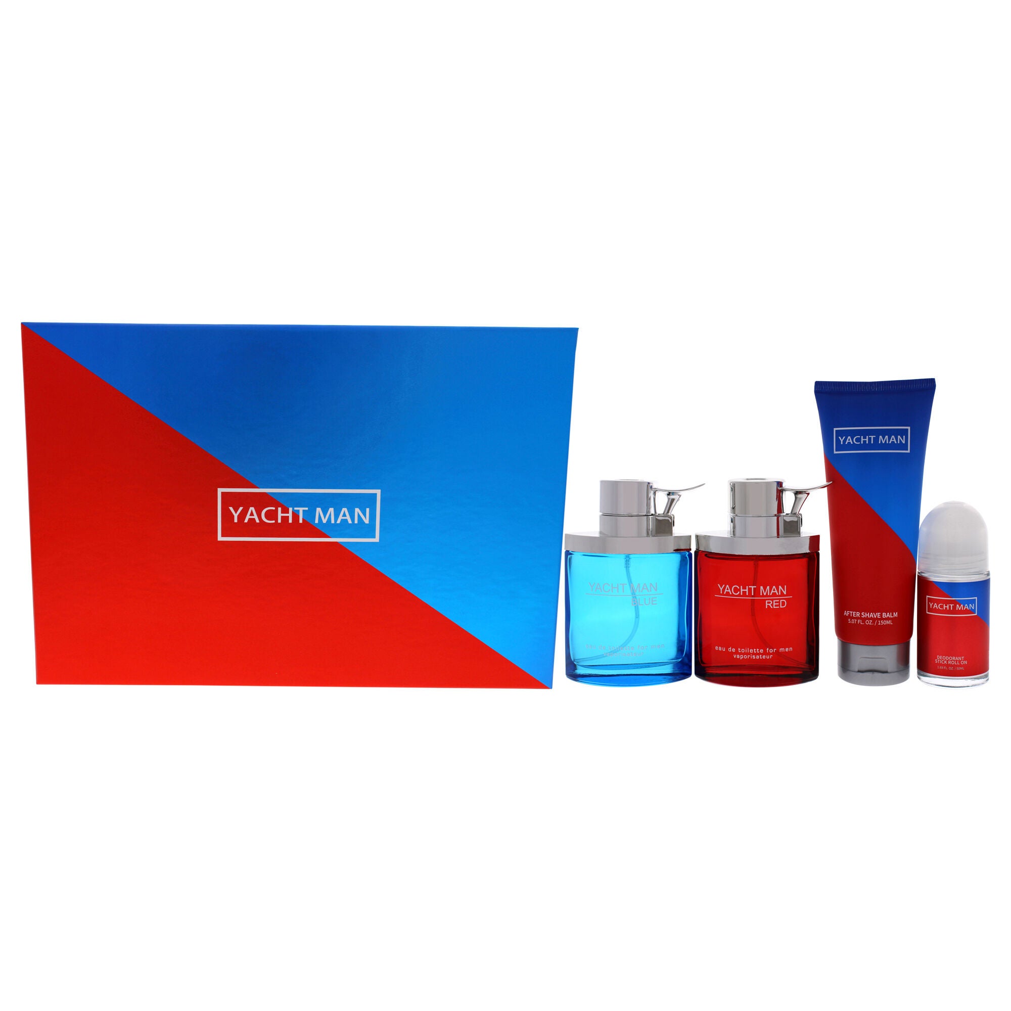 Yacht Man Blue and Yacht Man Red by Myrurgia for Men - 4 Pc Gift Set, See Description, hi-res image number 0
