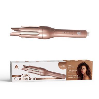 Ceramic Auto Curling Iron, ROSE GOLD, hi-res image number 0