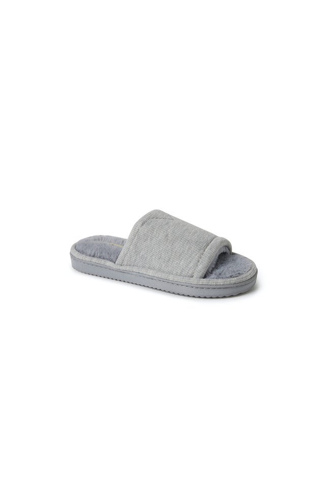 Demi Rib Knit Slide Slipper, LIGHT HEATHER GREY, hi-res image number null