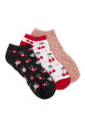 3 Pair Pack Ankle Socks, POPPY PINK, hi-res image number 0