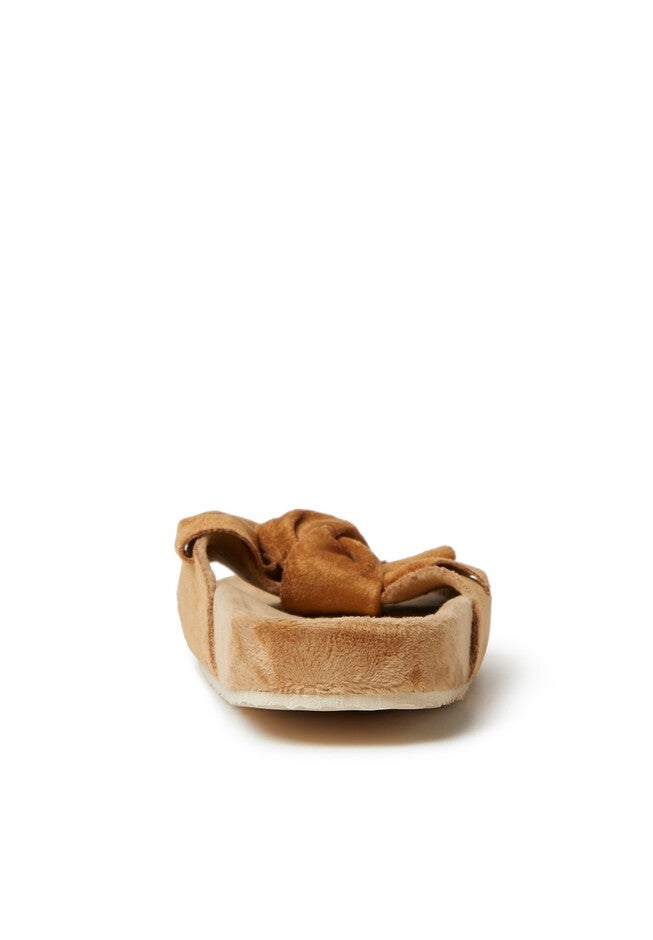Megan Microsuede Bow Molded Footbed Slide, , on-hover image number null