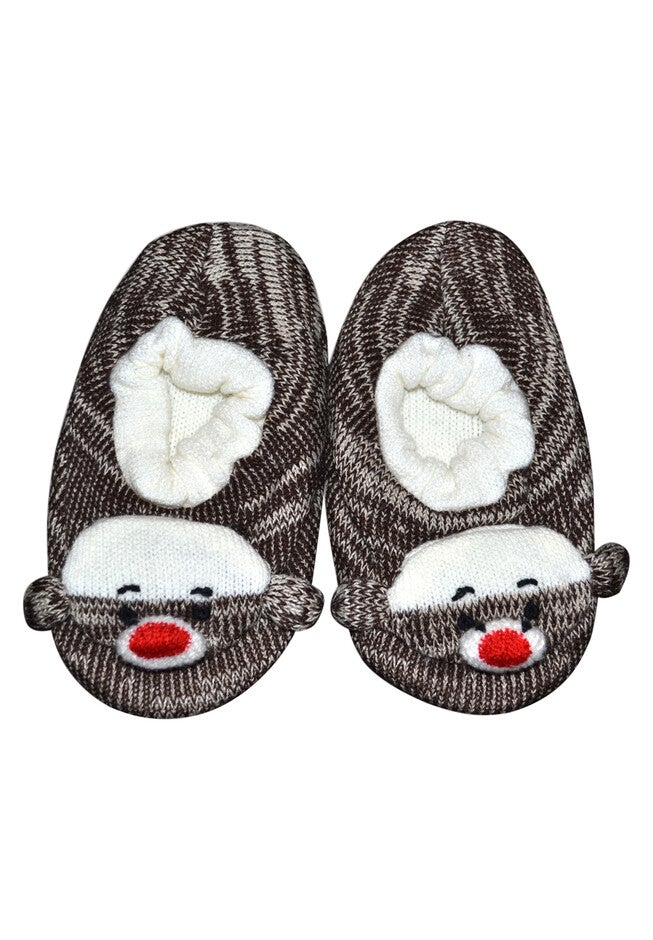 Monkey Slippers by Muk Luks®, BROWN TWEED, hi-res image number 0