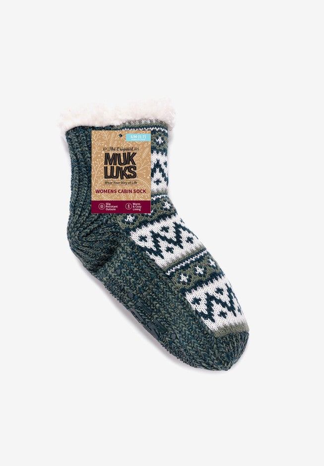 1-Pair Pieced Cabin Socks, , alternate image number null