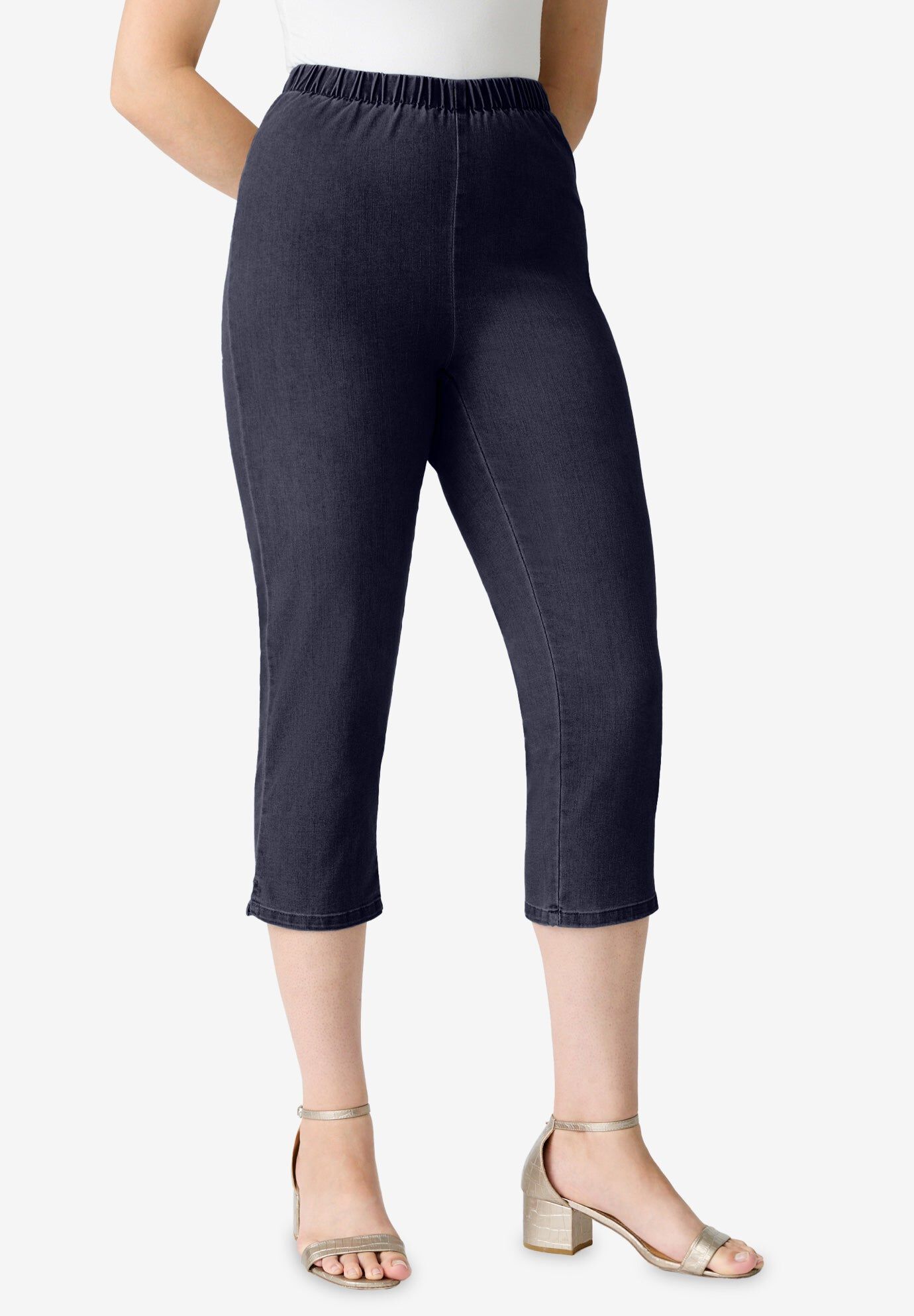 Plus Size Comfort Stretch Capri Jean | Intimates For All