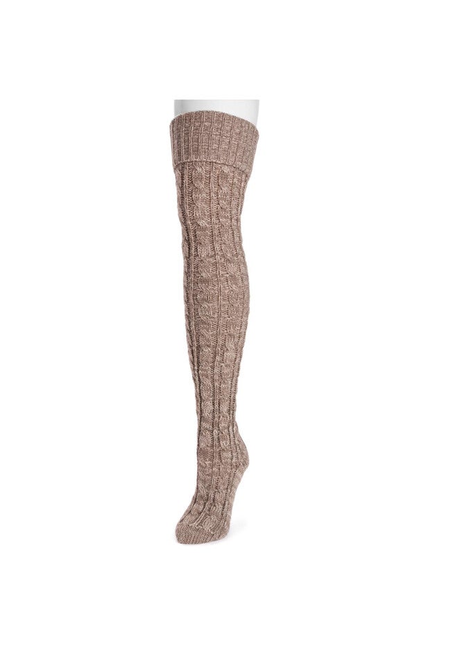 Cable Knit Slipper Socks, , on-hover image number null