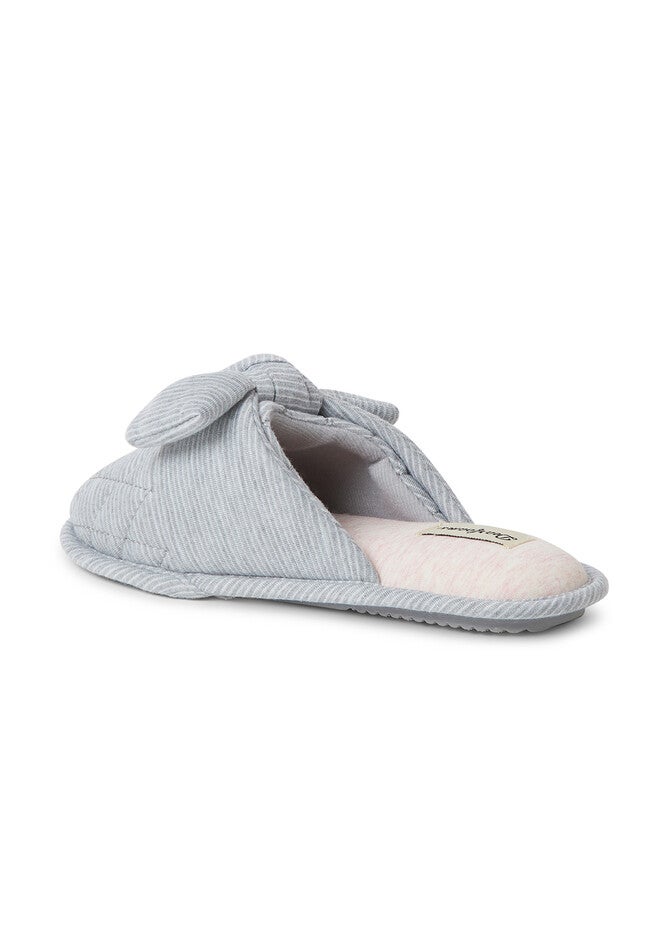 Nora Striped Scuff With Knot Slippers, , on-hover image number null