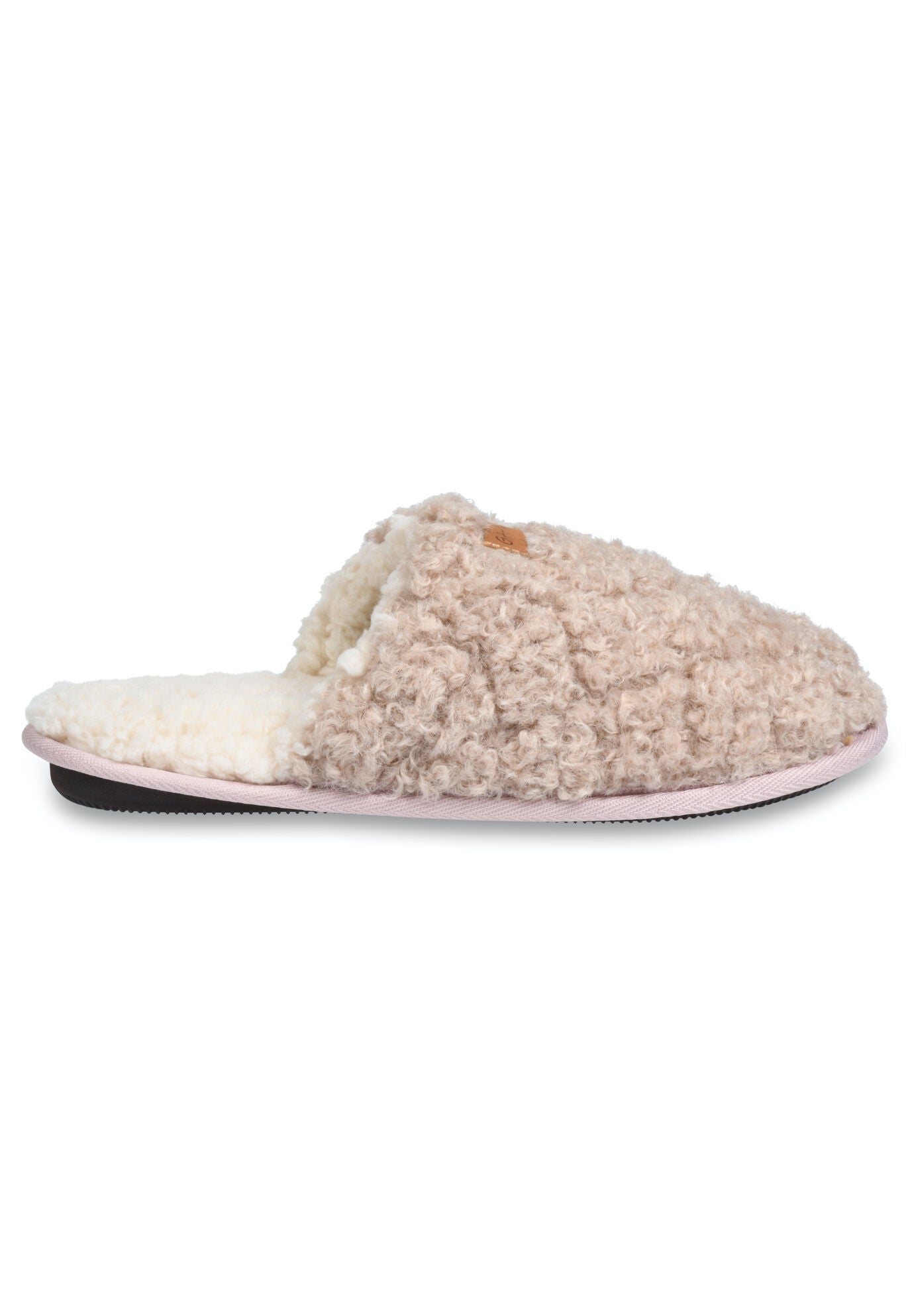 Quilted Teddy Bear Scuff Slipper Slippers, , alternate image number 2