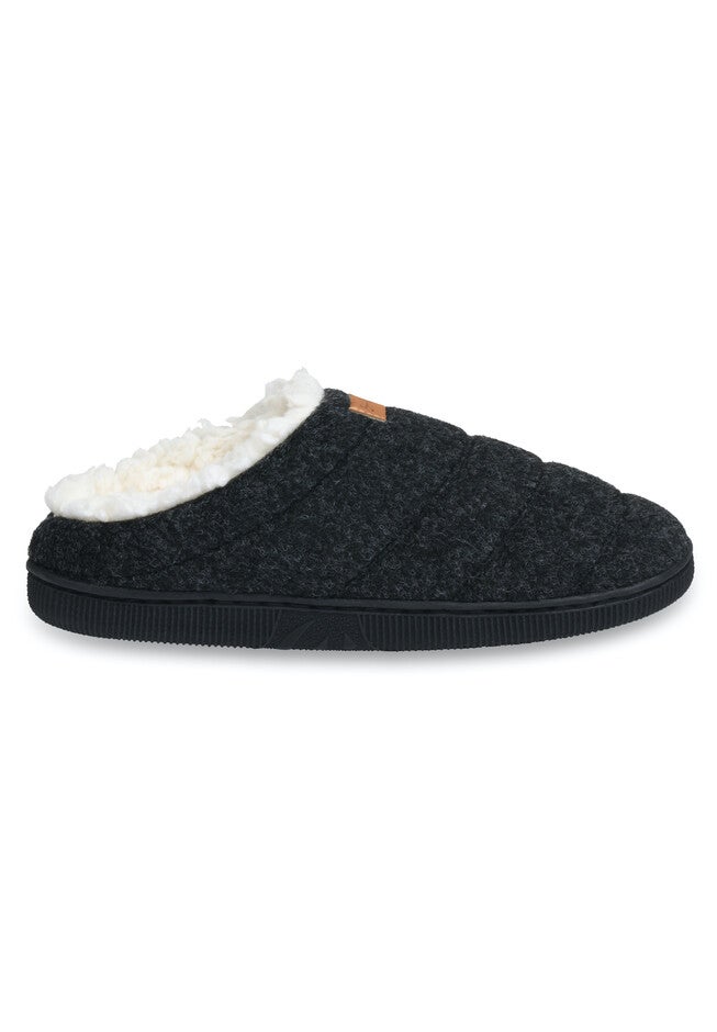 Faux Wool Tube Quilt Clog Slipper Slippers, , alternate image number null