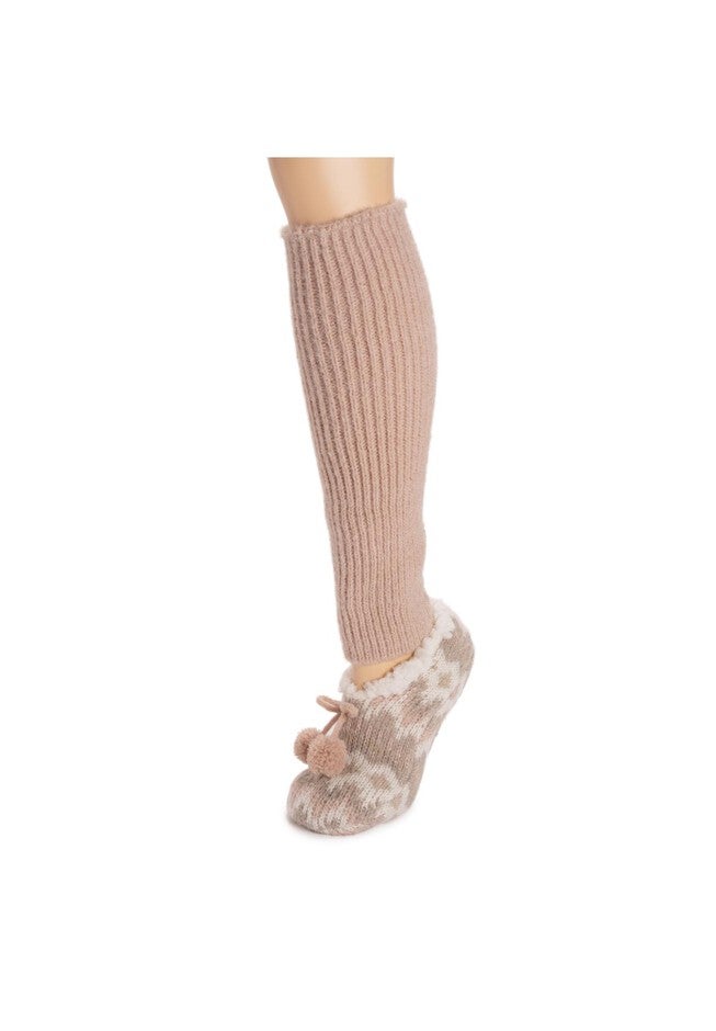 Feather Yarn Ballerina Slippers And Legwarmer Set, , on-hover image number null