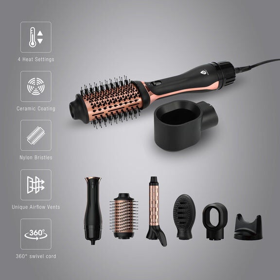 Hair Blower Brush, BLACK, alternate image number 1