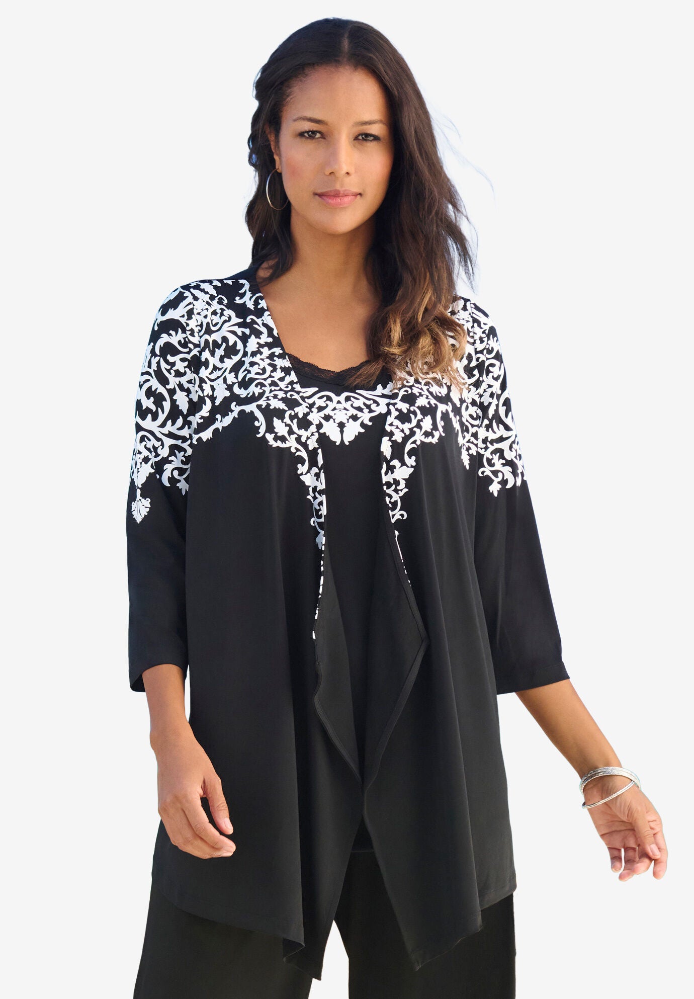 Ultrasmooth Fabric® Cardigan and Tank Set | Intimates For All