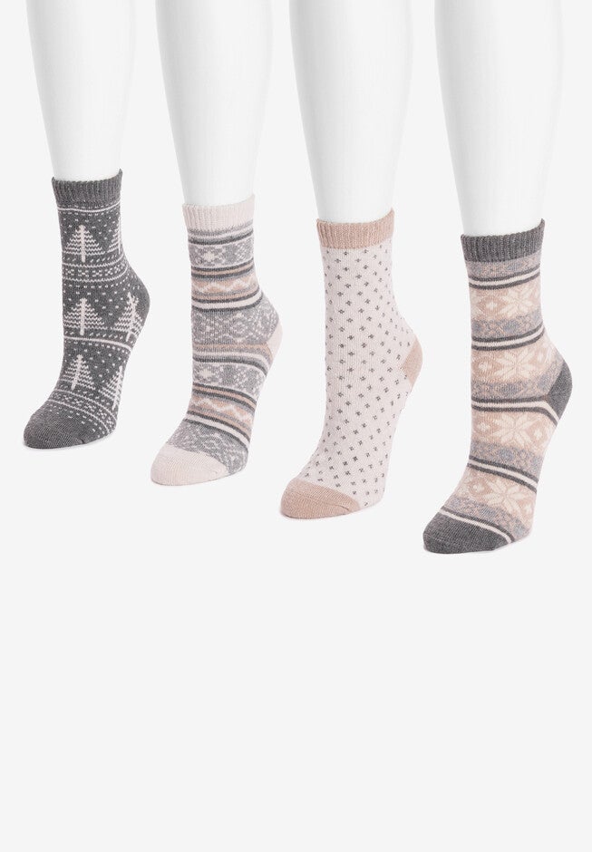 4 Pair Pack Holiday Boot Socks, , alternate image number null