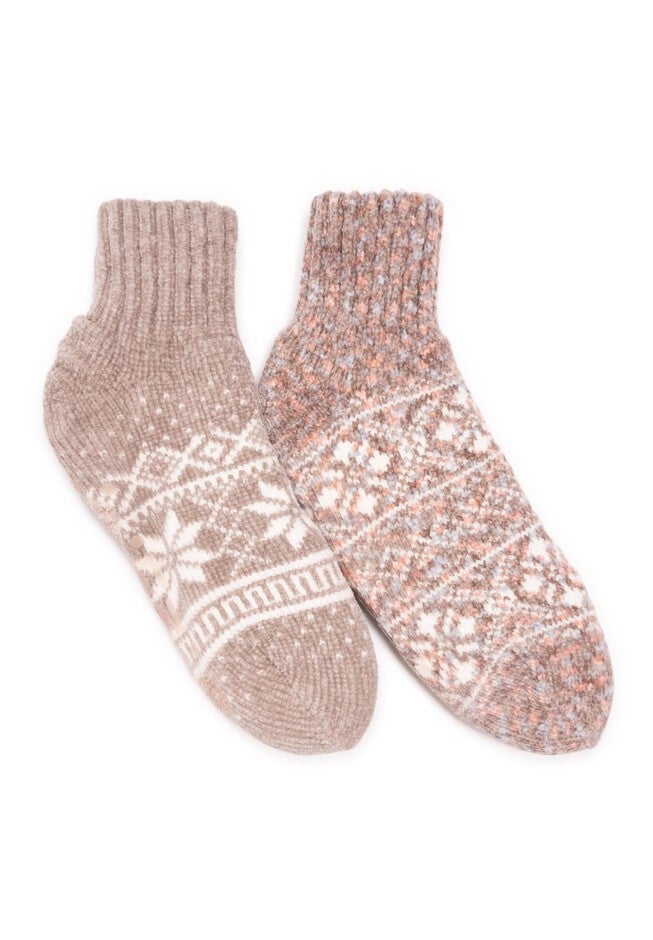 2 Pack Chenille Cabin Socks, DRIFTWOOD, hi-res image number null