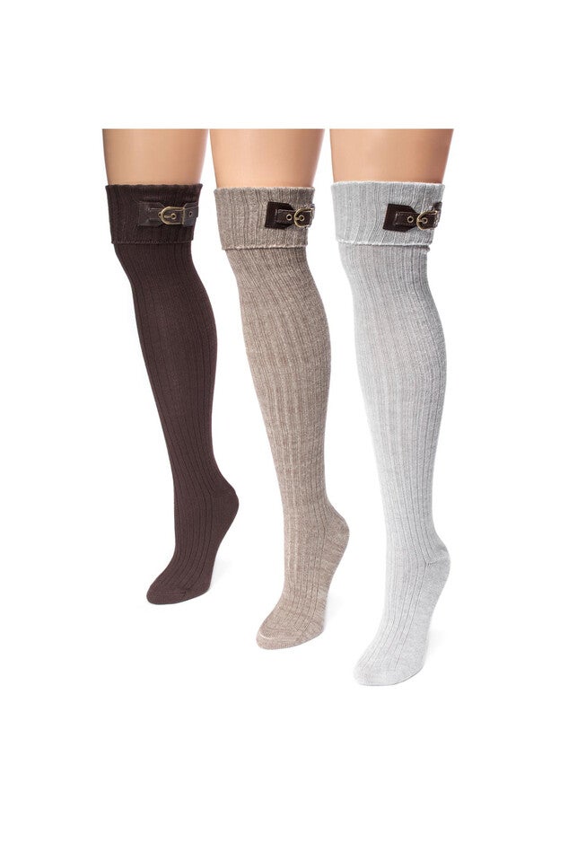 Cuff Over The Knee Slippers Socks, NEUTRAL, hi-res image number null