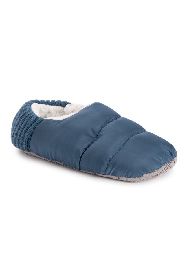Quilted Bootie Slippers, BLUE, hi-res image number null