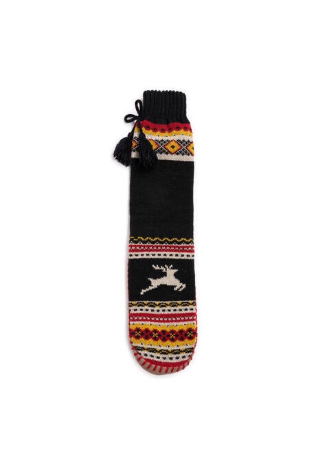 50Th Anniversary Slipper Socks, BLACK, hi-res image number null