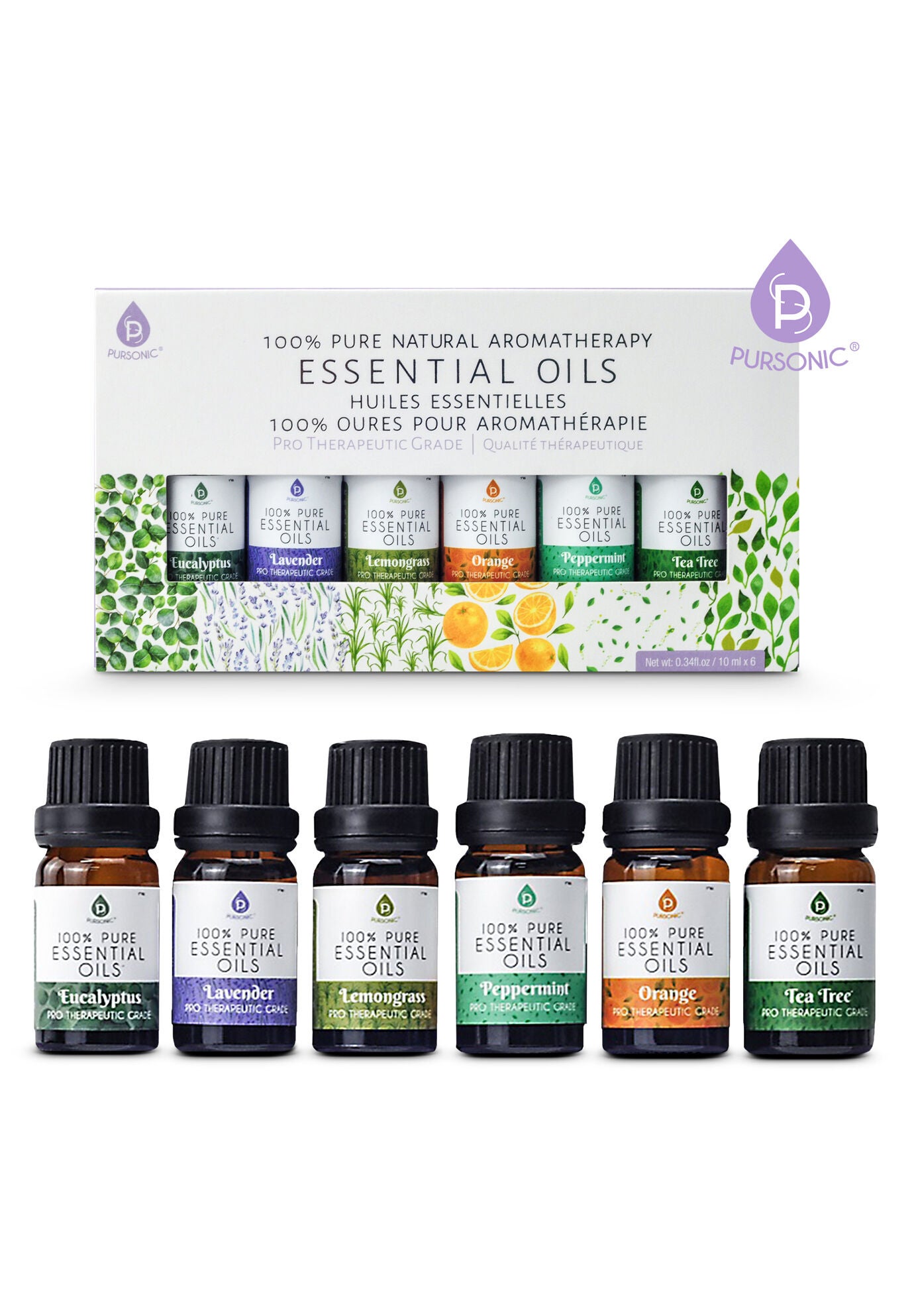 Pure Essential Aromatherapy Oils Gift Set 6Pk, , on-hover image number 1