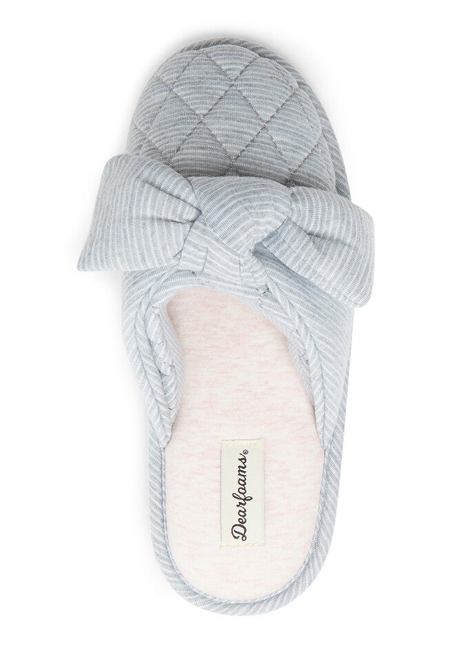 Nora Striped Scuff With Knot Slippers, , alternate image number null