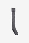 Microfiber Over The Knee Socks, EBONY IVORY, hi-res image number 0
