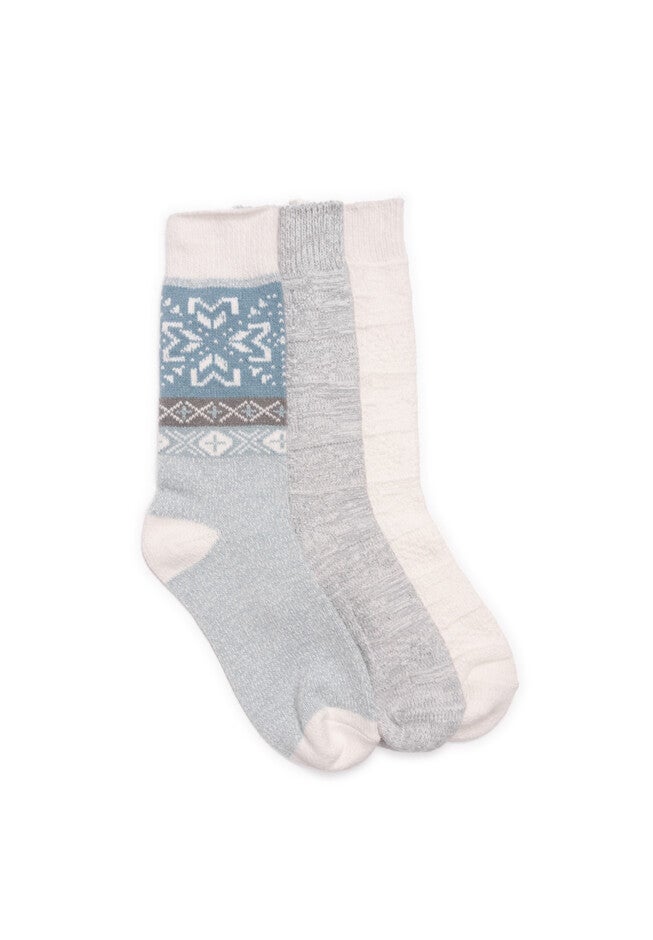 3 Pair Pack Boot Socks, BLUE GREY IVORY, hi-res image number null