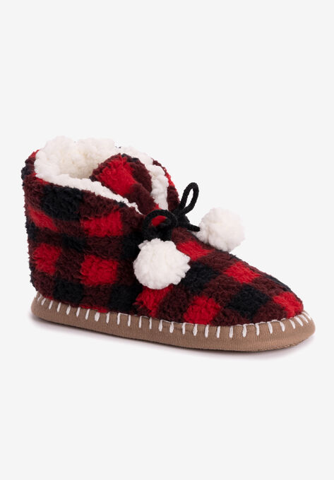 Cozy Bootie Slipper Bootie, BUFFALO CHECK, hi-res image number null