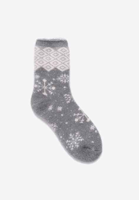 Novelty Heat Retainer Thermal Insulated Socks, GREY, hi-res image number null