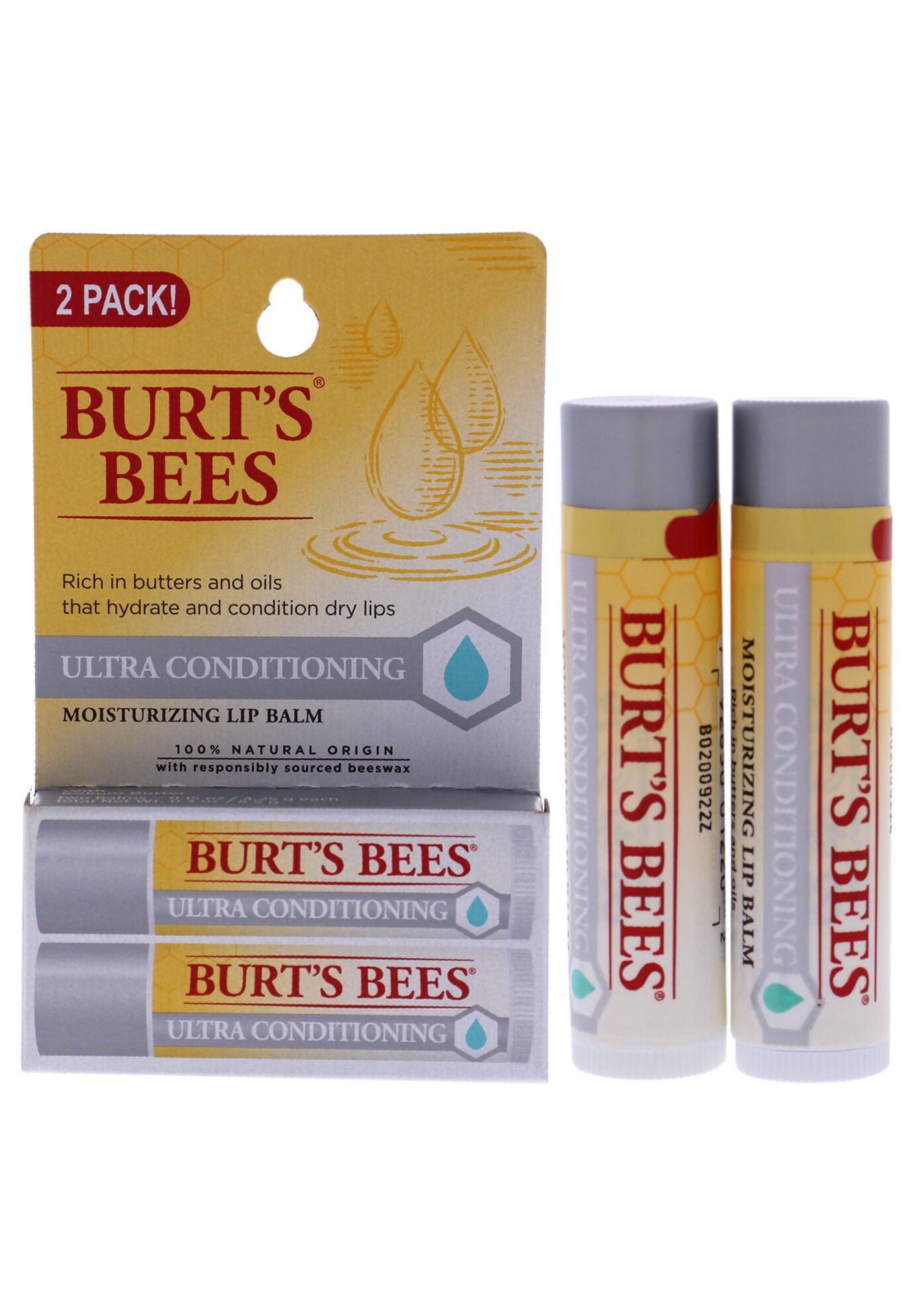 Ultra Conditioning Lip Balm Twin Pack -2 X 0.15 Oz Lip Balm, O, hi-res image number 0