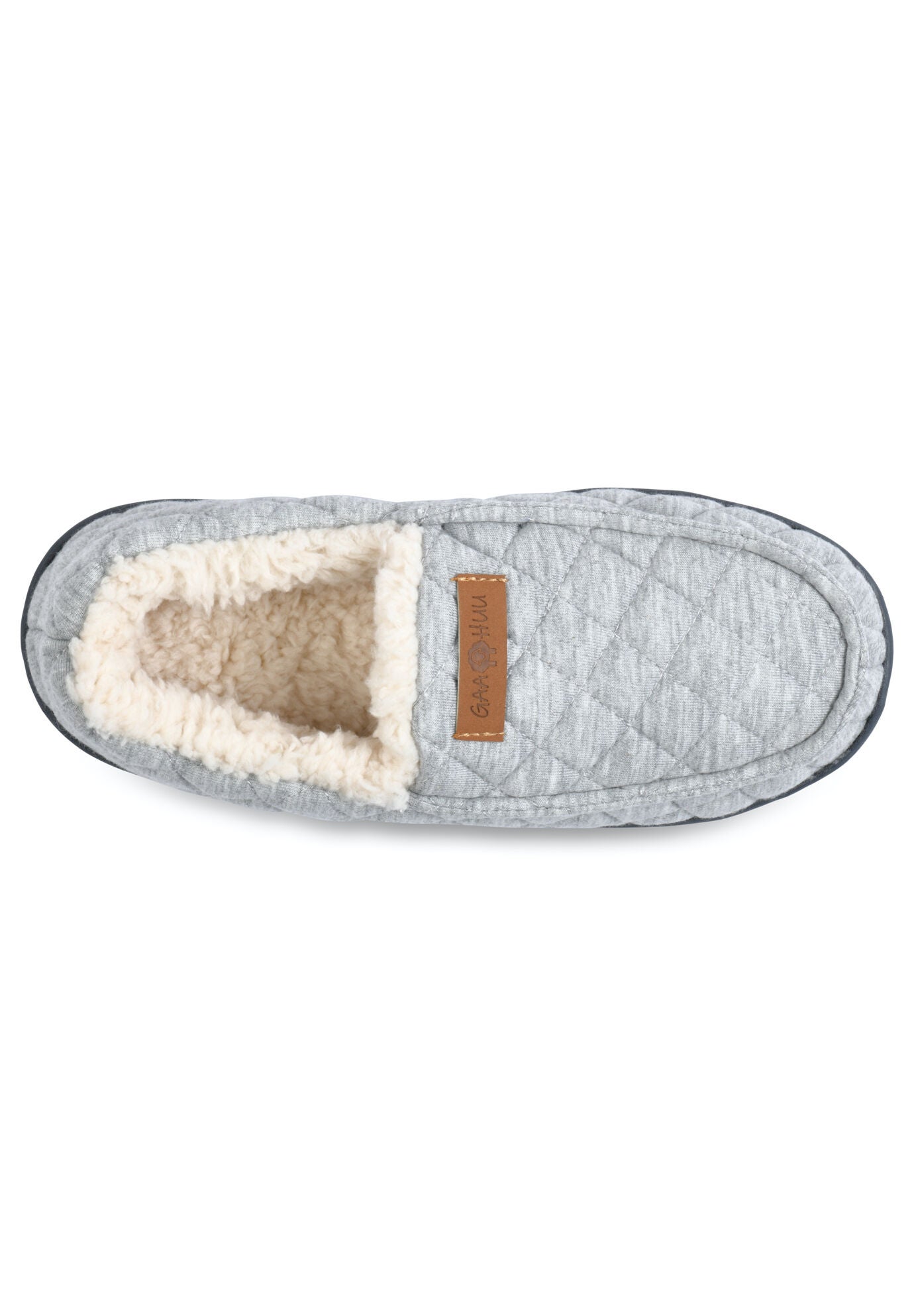 Quilted Jersey Mocassin Slipper Slippers, , alternate image number 3