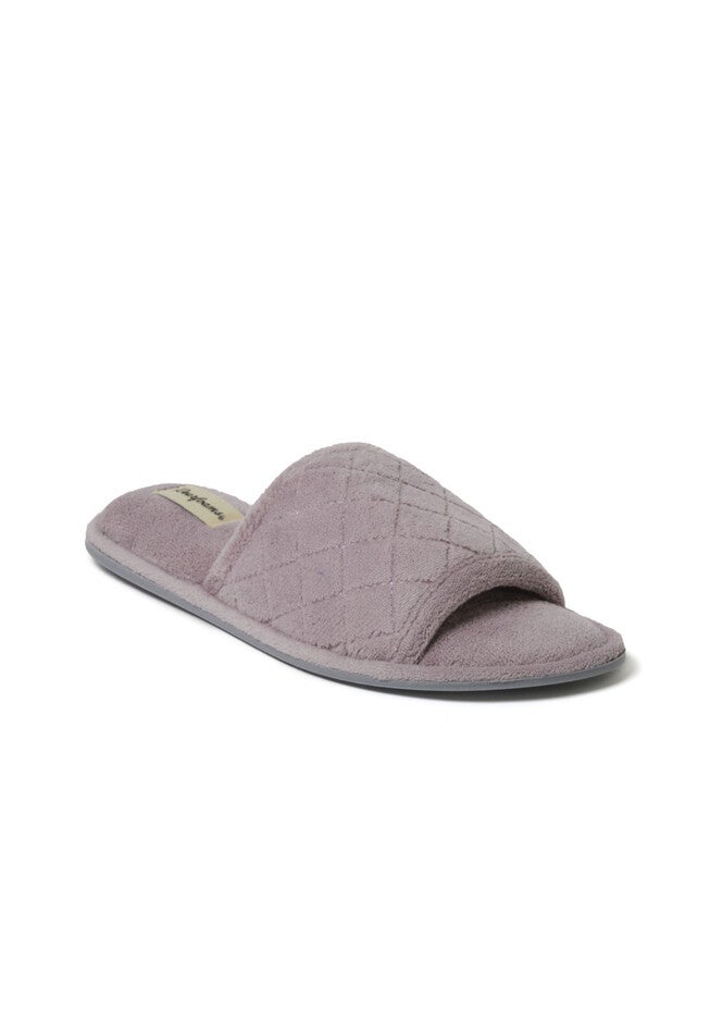 Beatrice Quilted Terry Slide Slipper, FROSTED PLUM, hi-res image number 0