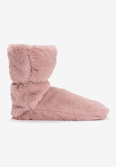 Faux Fur Slipper Sock, ELDERBERRY, hi-res image number null