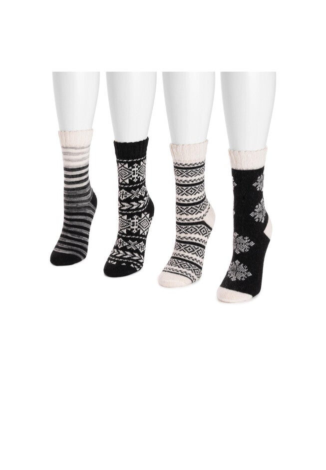 4 Pair Cozy Slipper Socks, , on-hover image number null