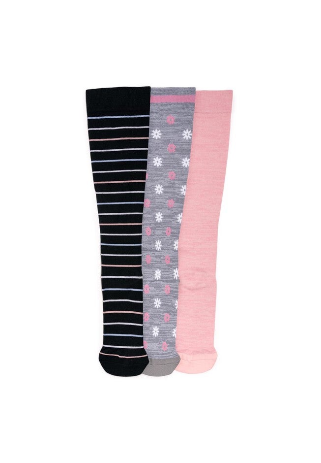 3 Pair Pack Compression Socks, MED GREY, hi-res image number 0