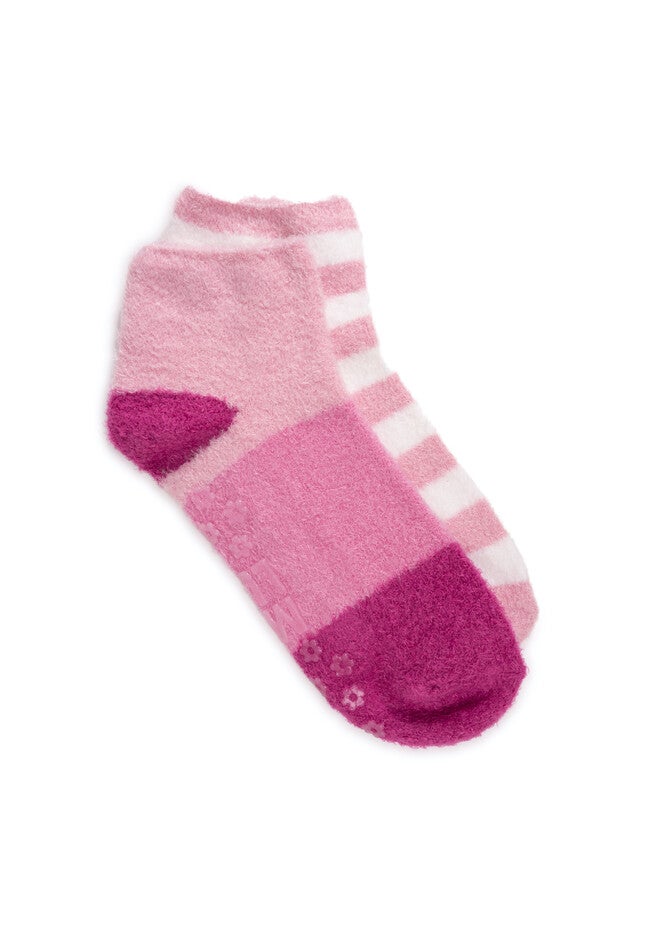 2 Pair Pack Aloe Infused Crew Socks, PINK, hi-res image number null