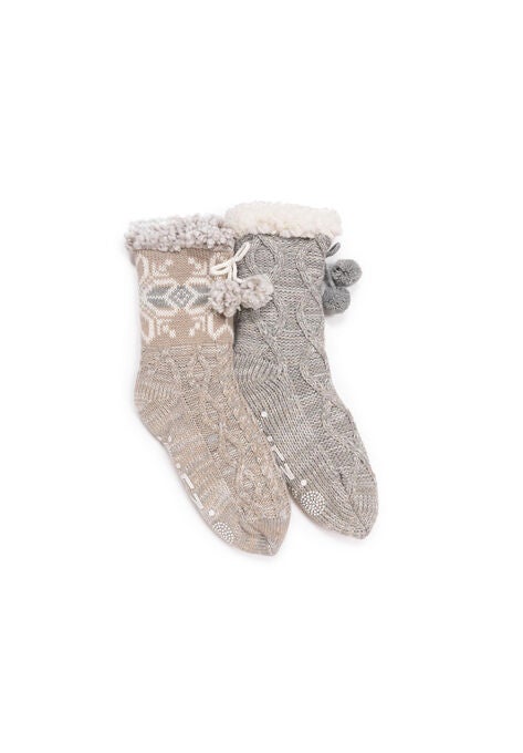 Cabin Tall Slippers Socks, FAIRY DUST GREY, hi-res image number null