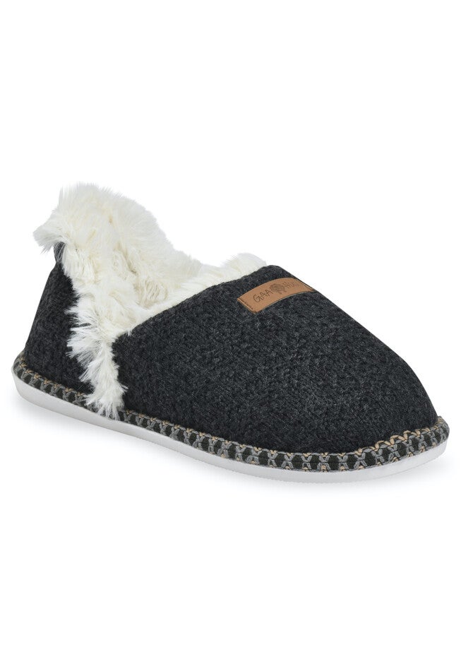 Textured Knit Espadrille Slipper, CHARCOAL GREY, hi-res image number null