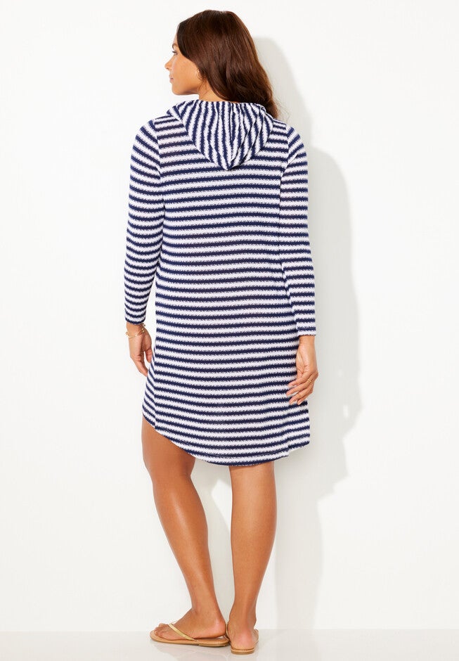 Hi-Low Knit Tunic Hoodie, , on-hover image number null