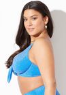 Shimmer Tie Front Underwire Bikini Top, , alternate image number null