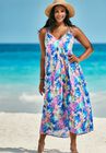Braided Strap Gauze Maxi Dress, SUMMER TIE DYE, hi-res image number null