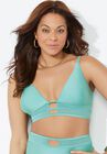 Cup Sized Longline Mesh Bikini Top, , alternate image number null