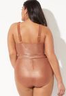 Tie Front Cup Sized Underwire One Piece Swimsuit, , on-hover image number null