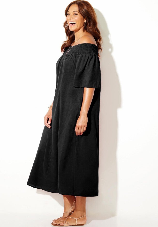 Amanda Smocked Bandeau Maxi Dress, , alternate image number null