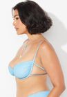 The Zoe Shirred Underwire Bikini Top, , alternate image number null