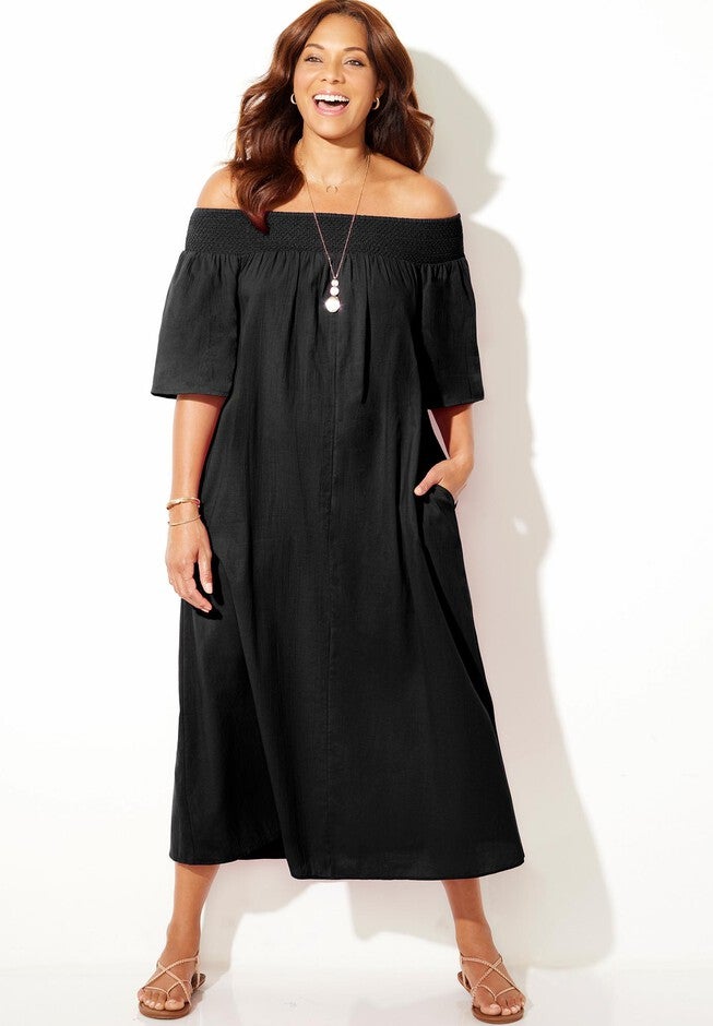 Amanda Smocked Bandeau Maxi Dress, , alternate image number null