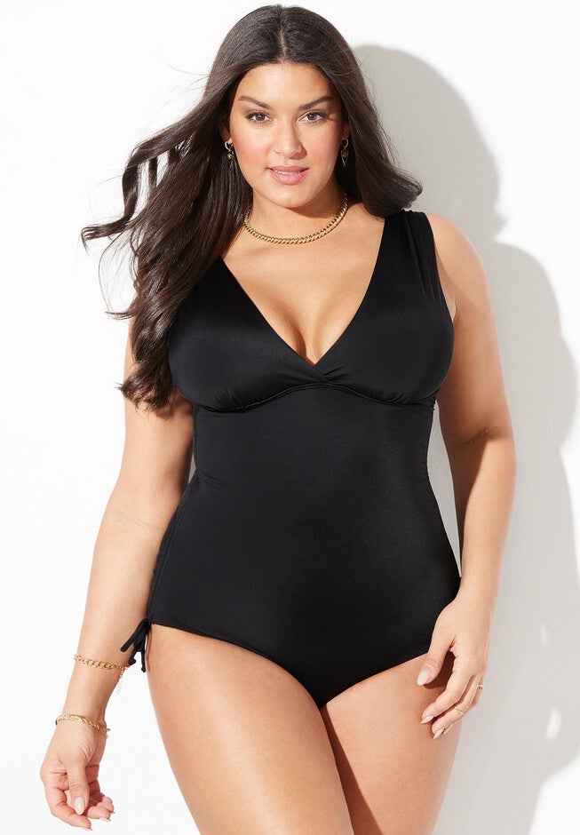 Adjustable V-Neck One Piece, , alternate image number null