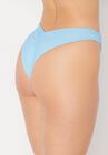 The Zoe Shirred Cheeky Bikini Bottom, , on-hover image number null