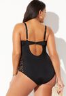 Crochet Underwire One Piece Swimsuit, , on-hover image number null