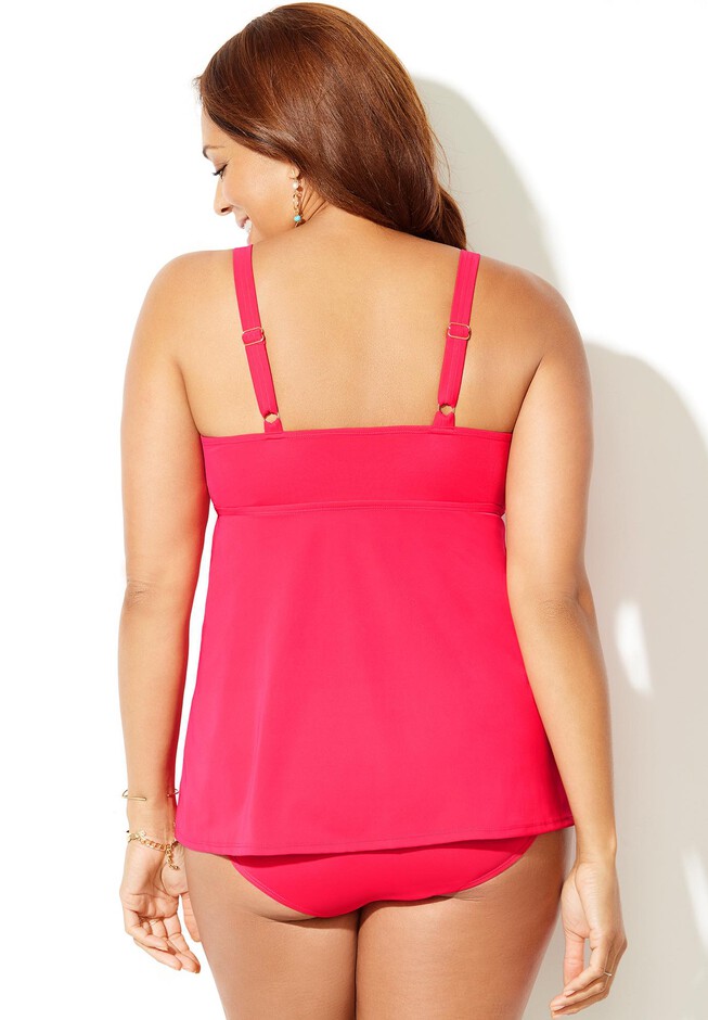 Plunge Flared Tankini Set, , on-hover image number null