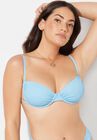 The Zoe Shirred Underwire Bikini Top, , alternate image number null