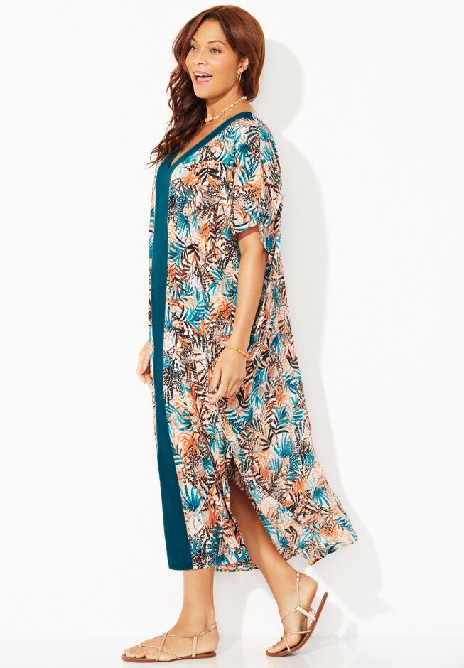 V-neck Tunic Cover-Up Dress, , alternate image number null