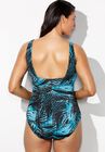 Chlorine Resistant Spliced Tank One Piece Swimsuit, , on-hover image number null